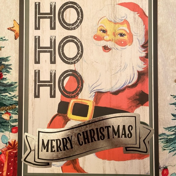 Vintage ThrowBack Retro Rustic Christmas Santa Claus “Ho Ho Ho" Wall Decor Sign - Picture 2 of 11